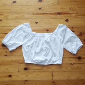 Wilfred crop peasant top